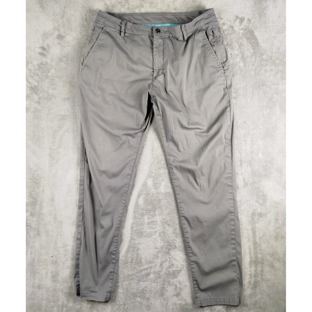 Birddogs Pants Mens 34x32 Gray Chino Boomstick Stretch Performance Flex Pocket